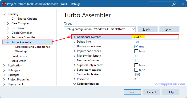 ConfigureTurboAssembler